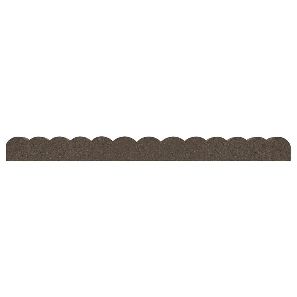 Vigoro 47 in. x 2 in. x 4 in. Brown Scalloped Rubber Garden Edging 5 Vigoro 47 in. x 2 in. x 4 in. Brown Scalloped Rubber Garden Edging - Image 3