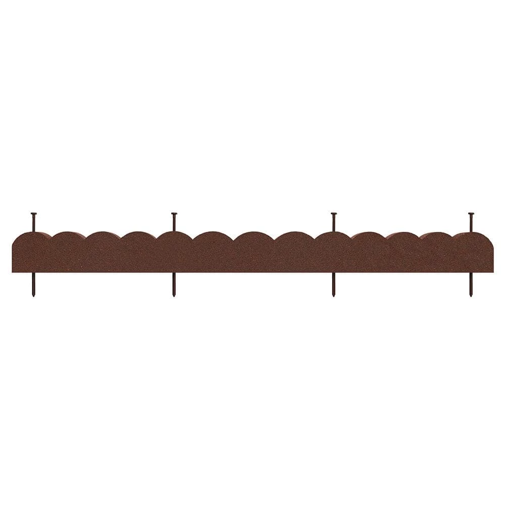 Vigoro 47 in. x 2 in. x 4 in. Brown Scalloped Rubber Garden Edging 7 Vigoro 47 in. x 2 in. x 4 in. Brown Scalloped Rubber Garden Edging - Image 5