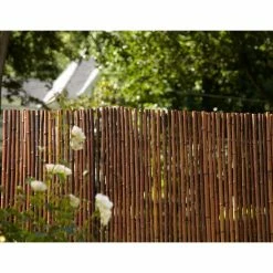 Vigoro 6 ft. x 8 ft. Caramel Brown Full Round Bamboo Fence 11 Vigoro 6 ft. x 8 ft. Caramel Brown Full Round Bamboo Fence -Vigoro Shop caramel brown vigoro garden fencing 4477411 31 1000