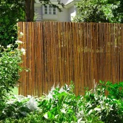 Vigoro 6 ft. x 8 ft. Caramel Brown Full Round Bamboo Fence 10 Vigoro 6 ft. x 8 ft. Caramel Brown Full Round Bamboo Fence -Vigoro Shop caramel brown vigoro garden fencing 4477411 4f 1000