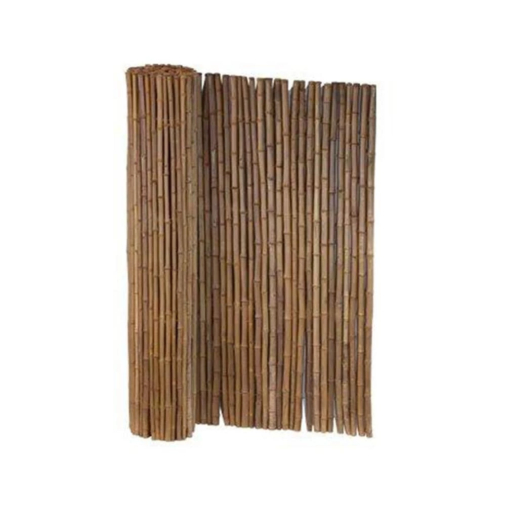 Vigoro 6 ft. x 8 ft. Caramel Brown Full Round Bamboo Fence 3 Vigoro 6 ft. x 8 ft. Caramel Brown Full Round Bamboo Fence