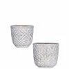 SULLIVANS Gray Cement Flower Pot (Set of 2) -Vigoro Shop cement sullivans plant pots cmt1134 64 1000