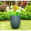 KANTE 21.7 in. H Round Charcoal Concrete/Fiberglass Indoor Outdoor Modern Tall Planter 2 KANTE 21.7 in. H Round Charcoal Concrete/Fiberglass Indoor Outdoor Modern Tall Planter -Vigoro Shop charcoal kante plant pots osc0066a c60121 64 1000