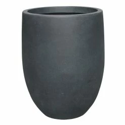 KANTE 21.7 in. H Round Charcoal Concrete/Fiberglass Indoor Outdoor Modern Tall Planter -Vigoro Shop charcoal kante plant pots osc0066a c60121 c3 1000
