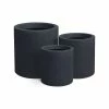 KANTE 15.8 in. x 12.9 in. and 9.8 in. W Round Charcoal Concrete/Fiberglass Indoor Outdoor Elegant Planters -Vigoro Shop charcoal kante plant pots osc0119abc c60121 64 1000