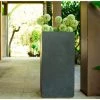 KANTE 20 in. H Square Charcoal Lightweight Concrete/Fiberglass Indoor Outdoor Elegant Tall Planter -Vigoro Shop charcoal kante plant pots osf0002a c60121 64 1000