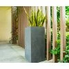 KANTE 28 in. H Square Charcoal Concrete/Fiberglass Indoor Outdoor Modern Tall Planter 2 KANTE 28 in. H Square Charcoal Concrete/Fiberglass Indoor Outdoor Modern Tall Planter -Vigoro Shop charcoal kante plant pots osf0002c c60121 64 1000