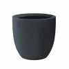 KANTE 9 in. H Charcoal Concrete and Fiberglass Round Bowl Planter, Outdoor Indoor Large Planters Pots with Drainage -Vigoro Shop charcoal kante plant pots rc0050a c60121 64 1000
