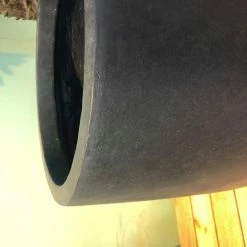 KANTE 21.7 in. Tall Charcoal Lightweight Concrete Round Outdoor Planter -Vigoro Shop charcoal kante plant pots rc0066a c60121 76 1000