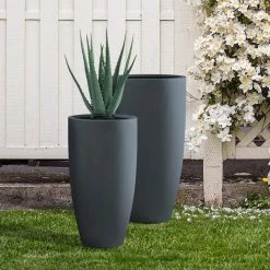 KANTE 31.4" and 23.6"H Charcoal Finish Concrete Tall Planters (Set of 2), Large Outdoor Indoor w/Drainage Hole & Rubber Plug 13 KANTE 31.4" and 23.6"H Charcoal Finish Concrete Tall Planters (Set of 2), Large Outdoor Indoor w/Drainage Hole & Rubber Plug -Vigoro Shop charcoal kante plant pots rc0099ab c60121 44 1000
