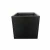 KANTE 10 in. Tall Charcoal Lightweight Concrete Square Modern Outdoor Planter -Vigoro Shop charcoal kante plant pots rf0001a c60121 64 1000