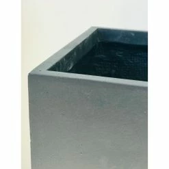 KANTE 26.8 in. Tall Charcoal Lightweight Concrete Modern Long and High Rectangle Planter -Vigoro Shop charcoal kante plant pots rf0111a c60121 fa 1000