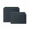 KANTE 23.6" and 19.4"L Rectangular Charcoal Finish Lightweight Concrete Long Planter w/ Drainage Hole Set of 2 Outdoor/Indoor -Vigoro Shop charcoal kante plant pots rf0146sa c60121 64 1000