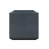 KANTE 11.81 x 11.81 in. Square Charcoal Lightweight Concrete and Weather Resistant Fiberglass Planter w/Drainage Hole -Vigoro Shop charcoal kante plant pots rf0221b c60121 64 1000