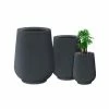KANTE 26.5 in., 20 in. & 13.1 in. H Round Charcoal Concrete Tall Planters (Set of 3), Outdoor Indoor Large with Drainage Holes -Vigoro Shop charcoal kante plant pots rf2015023abc c60121 64 1000