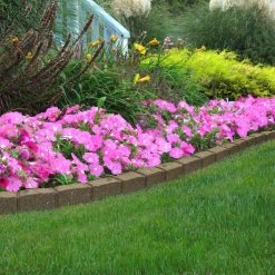 Vigoro Roman Stone 48 in. Rubber Garden Edging Earth (Pack of 2) -Vigoro Shop earth vigoro rubber edging mt5001789cm 31 1000