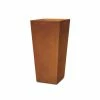 KANTE 24.4 in. H Rectangle Faux Weathering Steel Lightweight Concrete Tapered Tall Planter with Drainage Hole, Outdoor/Indoor -Vigoro Shop faux weathering steel kante plant pots rf0004c c91942 64 1000