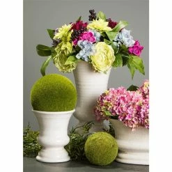 SULLIVANS Ivory Low Oval Ceramic Planter -Vigoro Shop glaze sullivans plant pots cm2342 4f 1000