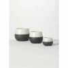 SULLIVANS Black And White Ceramic Pot - Set of 3 -Vigoro Shop glaze sullivans plant pots cm2971 64 1000