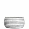 SULLIVANS Gray and White Ceramic Striped Planter -Vigoro Shop gray and white sullivans plant pots cm2785 64 1000