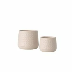 SULLIVANS Gray Ceramic Planter (Set of 2)