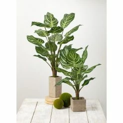 SULLIVANS Gray Cement Square Planter -Vigoro Shop gray sullivans plant pots cmt1090 4f 1000