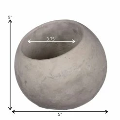 SULLIVANS Gray Cement Ball Planter -Vigoro Shop gray sullivans plant pots cmt1105 4f 1000