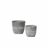 SULLIVANS Gray Cement Pot (Set of 2)