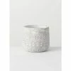 SULLIVANS Gray Patterned Cement Pot -Vigoro Shop gray sullivans plant pots cmt1188 64 1000