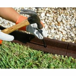 Vigoro EcoBorder 4 ft. Grey Rubber Landscape Edging (6-Pack) -Vigoro Shop gray vigoro rubber edging ecobrd grey 6pk 40 1000