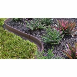 Vigoro EcoBorder 4 ft. Grey Rubber Landscape Edging (48-Count/Pallet) -Vigoro Shop gray vigoro rubber edging ecobrd gy 48 66 1000