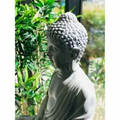 KANTE 25.6 in. H Natural Concrete/Fiberglass Indoor Outdoor Sitting Meditating Zen Buddha Statue 17 KANTE 25.6 in. H Natural Concrete/Fiberglass Indoor Outdoor Sitting Meditating Zen Buddha Statue -Vigoro Shop kante garden statues osp141006 c80021 4f 1000