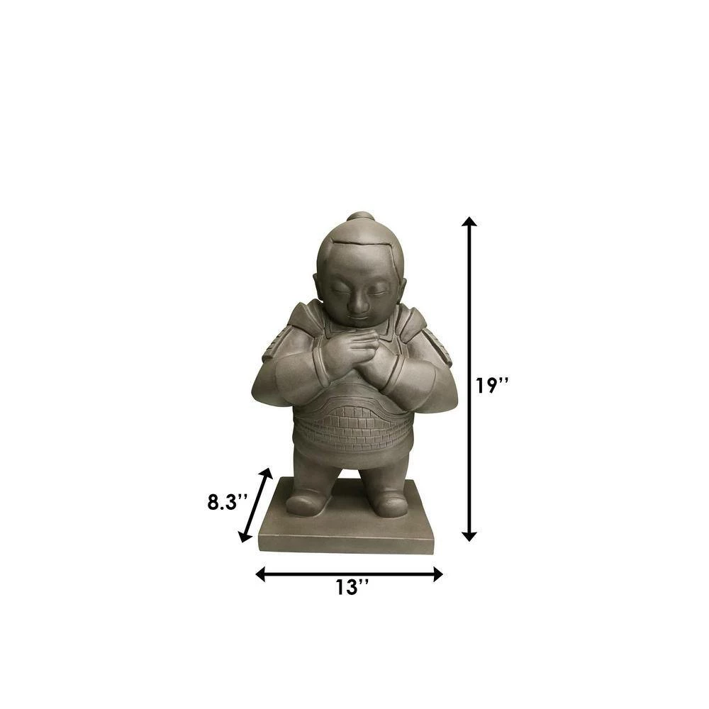 KANTE 19 in. H Sculpting Clay Lightweight Concrete/Fiberglass Indoor Outdoor Praying Standing Warrior Statue 7 KANTE 19 in. H Sculpting Clay Lightweight Concrete/Fiberglass Indoor Outdoor Praying Standing Warrior Statue - Image 5