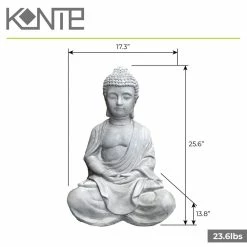KANTE Lightweight Sitting Meditating Buddha Zen Indoor -Vigoro Shop kante garden statues r141006 c80021 44 1000