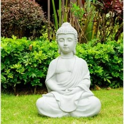 KANTE Lightweight Sitting Meditating Buddha Zen Indoor -Vigoro Shop kante garden statues r141006 c80021 c3 1000