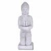 KANTE 12.8 in. H Gray Cement Buddha Garden Statue Tealight Candle Holder Ornament -Vigoro Shop kante garden statues sx20200175 64 1000