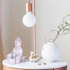 KANTE 6.5 in. H Gray Cement Sitting Buddha Garden Statue Tealight Candle Holder Ornament (2-Pack) -Vigoro Shop kante garden statues sx20200177 44 1000