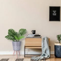 KANTE 17.4 in. Tall Light Gray Lightweight Concrete Classic Outdoor/Indoor Cylindrical Planter with 3 Wooden Legs 13 KANTE 17.4 in. Tall Light Gray Lightweight Concrete Classic Outdoor/Indoor Cylindrical Planter with 3 Wooden Legs -Vigoro Shop light gray kante plant pots 18h231 ct fa 1000