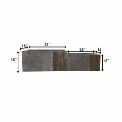 KANTE 31 in and 23 in. L Rectangular Lodgepole Concrete/Fiberglass Indoor Outdoor Elegant Long Planters (Set of 2) 11 KANTE 31 in and 23 in. L Rectangular Lodgepole Concrete/Fiberglass Indoor Outdoor Elegant Long Planters (Set of 2) -Vigoro Shop lodgepole kante plant pots osf0219ab c81051 44 1000