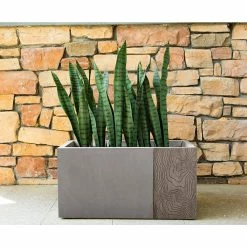 KANTE 31 in and 23 in. L Rectangular Lodgepole Concrete/Fiberglass Indoor Outdoor Elegant Long Planters (Set of 2) 9 KANTE 31 in and 23 in. L Rectangular Lodgepole Concrete/Fiberglass Indoor Outdoor Elegant Long Planters (Set of 2) -Vigoro Shop lodgepole kante plant pots osf0219ab c81051 4f 1000