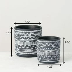 SULLIVANS Multi-Color Ceramic Flower Pots (Set of 2) 11 SULLIVANS Multi-Color Ceramic Flower Pots (Set of 2) -Vigoro Shop multicolor sullivans plant pots cm2911 44 1000