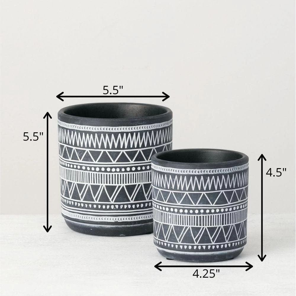 SULLIVANS Multi-Color Ceramic Flower Pots (Set of 2) 7 SULLIVANS Multi-Color Ceramic Flower Pots (Set of 2) - Image 5