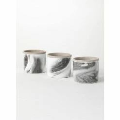 SULLIVANS Multi-Color Cement Fluid Pattern Container (Set of 3) 9 SULLIVANS Multi-Color Cement Fluid Pattern Container (Set of 3) -Vigoro Shop multicolor sullivans plant pots cmt1192 1f 1000