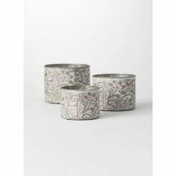 SULLIVANS Multi-Color Metal Planter (Set of 3) -Vigoro Shop multicolor sullivans plant pots met1680 44 1000