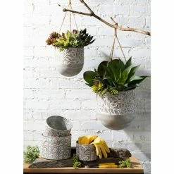 SULLIVANS Multi-Color Metal Planter (Set of 3) -Vigoro Shop multicolor sullivans plant pots met1680 4f 1000