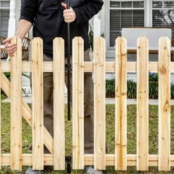 Vigoro 37.1 in. H x 45.35 in. W Cedar Garden Fence Panel -Vigoro Shop natural cedar wood vigoro garden fencing 860664 31 1000