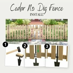 Vigoro 37.1 in. H x 45.35 in. W Cedar Garden Fence Panel -Vigoro Shop natural cedar wood vigoro garden fencing 860664 76 1000