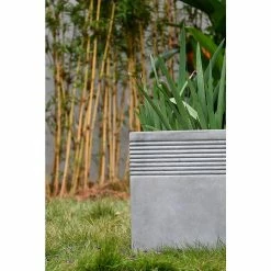 KANTE 15 in. W Square Natural Concrete/Fiberglass Indoor Outdoor Elegant Planter -Vigoro Shop natural concrete kante plant pots osf0128b c80021 4f 1000