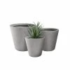 KANTE Large, Medium, Small Round Natural Finish Lightweight Concrete and Weather Resistant Fiberglass Planters (Set of 3) -Vigoro Shop natural concrete kante plant pots rc0154bcd c80021 64 1000