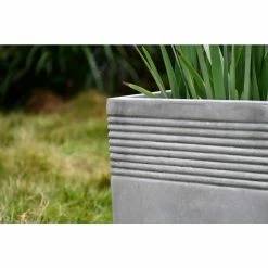 KANTE Small 15 in. Tall Natural Lightweight Concrete Modern Square Outdoor Planter -Vigoro Shop natural concrete kante plant pots rf0128b c80021 1d 1000